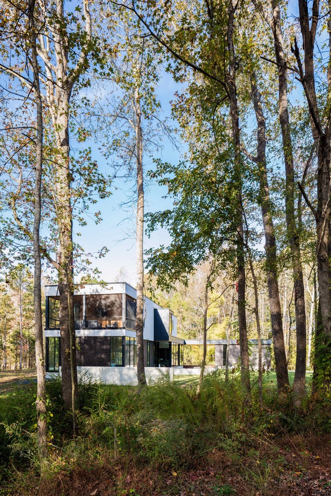 طراحی خانه در میان جنگل انبوه و بکر