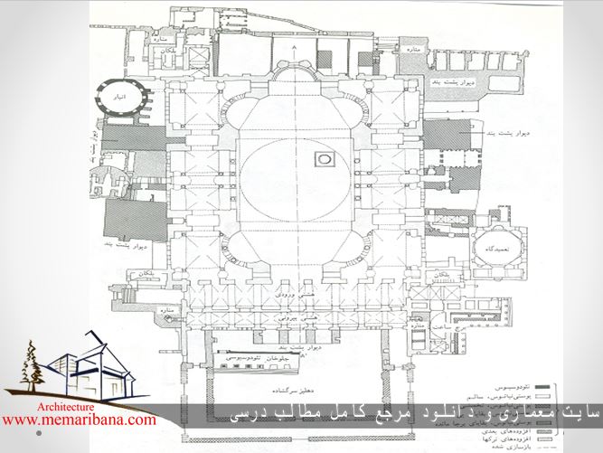 تصویر 54 – نقشه ساختمانی بنای ایا صوفیه