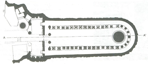نقشه ساختمانی معبد غاری کارلی
