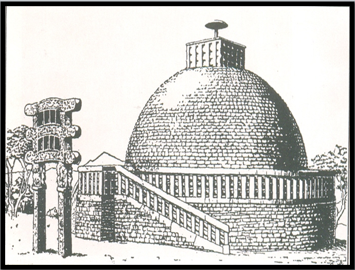 تصویر109- معبد بوداییان – دهکده سانچی – هند – پایان ساختمان سده اول ق.م. 