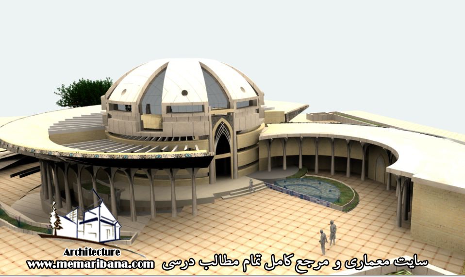 دانلود نقشه معماری طراحی مسجد(اتوکد-رندر)